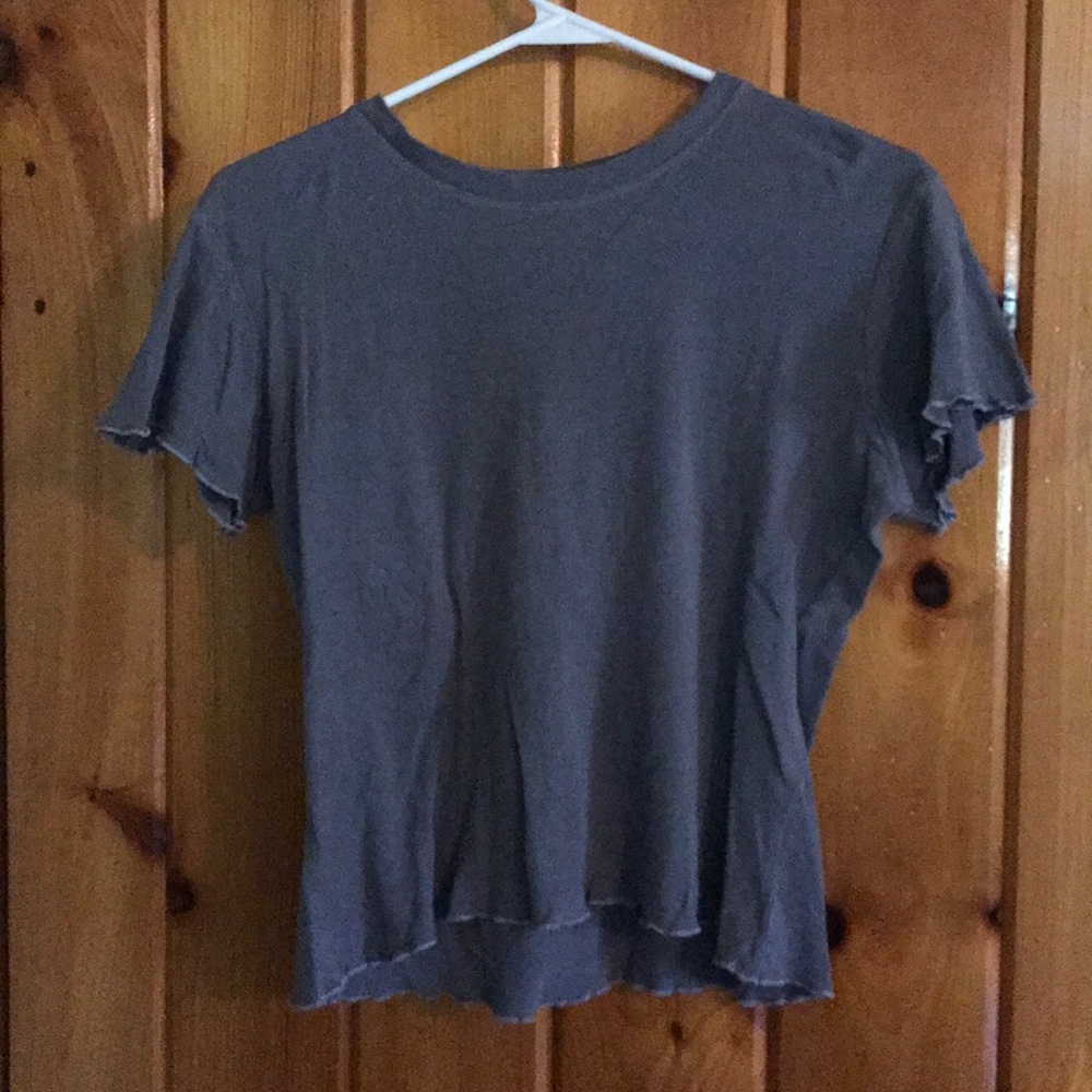 Brandy Melville Calvin top with ruffles - Picture 2 of 3